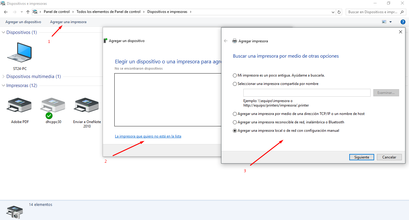 Resultado de imagen para agregar impresora windows 10 local manual