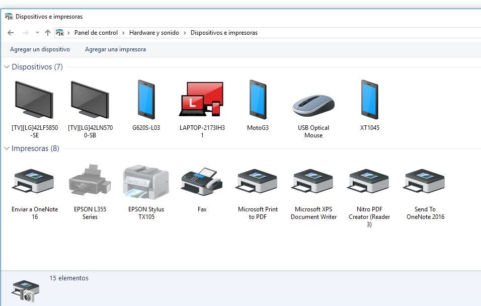 Resultado de imagen para impresoras panel de control windows 10