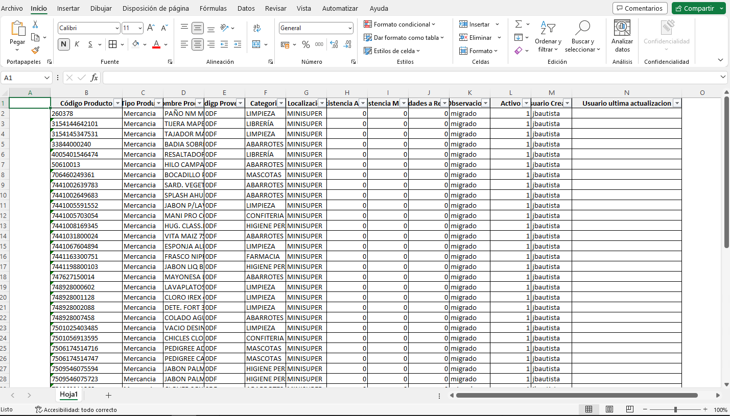 Interfaz de usuario gráfica, Aplicación, Tabla, Excel

Descripción generada automáticamente