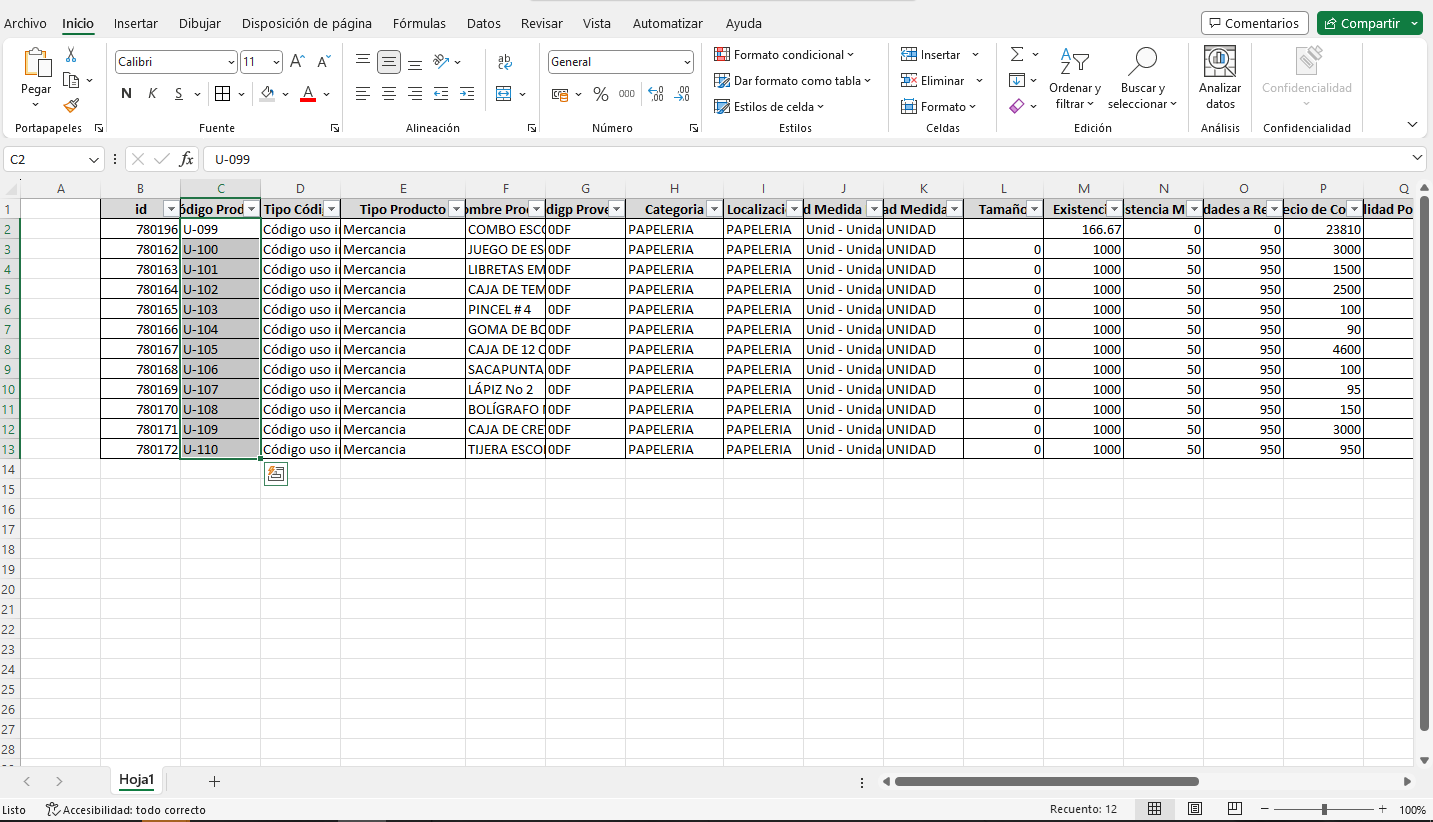 Interfaz de usuario gráfica, Aplicación, Tabla, Excel

Descripción generada automáticamente