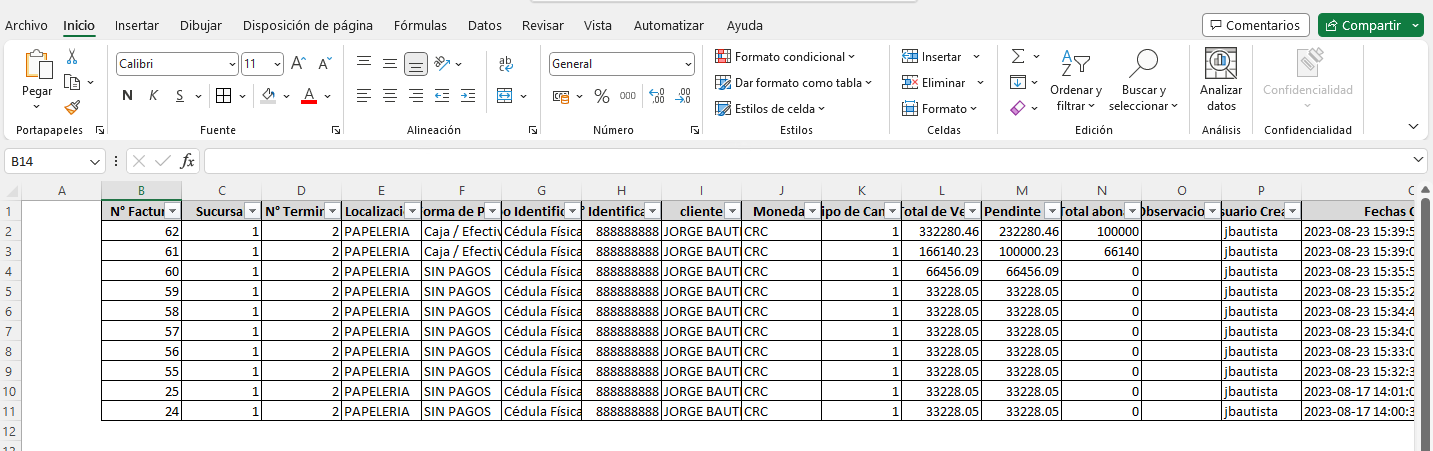 Interfaz de usuario gráfica, Aplicación, Tabla, Excel

Descripción generada automáticamente